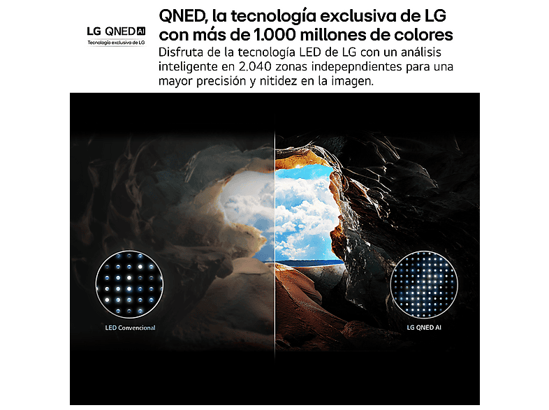 LG 50QNED82A6B.AEU — TV QNED 50", UHD 4K, Procesador Inteligente α7 AI Processor 4K Gen8, Smart TV, DVB-T2 (H.265)