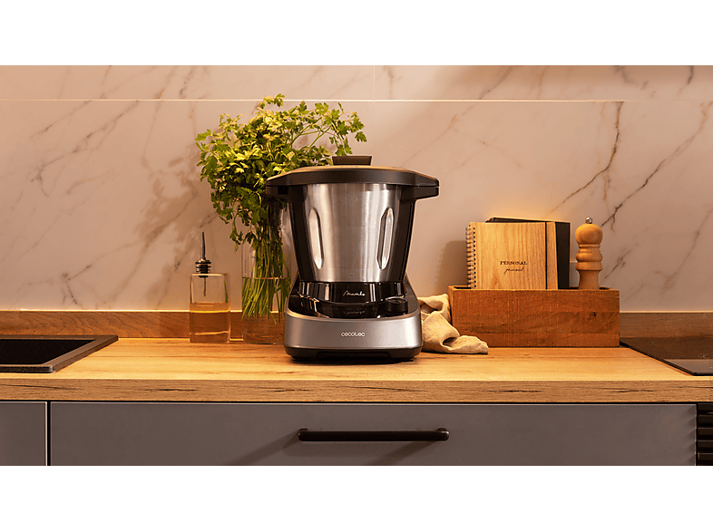 CECOTEC Mambo 11090 Habana — Robot de cocina, 1600W, Negro, 3.3 l, 37 funciones