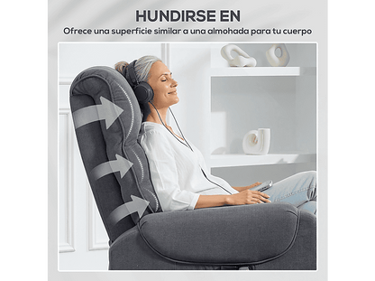 HOMCOM 713-090V92GY — Sillón levanta personas, 42,6 kg, Gris