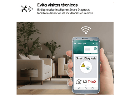 LG WIFIECO12.SET — Aire acondicionado Split 1 x 1, Blanco, 2967 fg/h, ThinQ