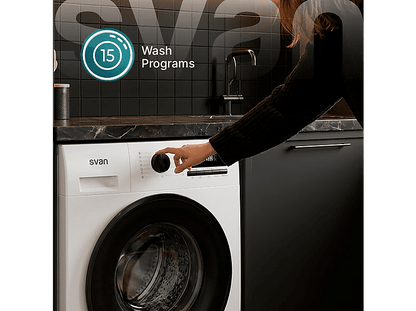SVAN OL84ADW00 — Lavadora carga frontal, 8 kg, 15 programas, Blanco