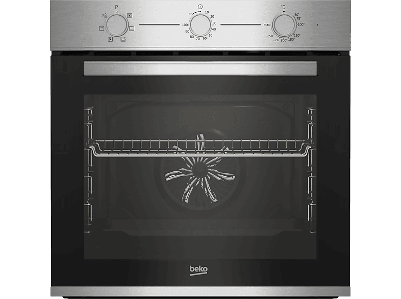 BEKO BBSE12120XD — Pack Horno + Placa, 59 cm, Inox, Horno Multifunción, 72 l