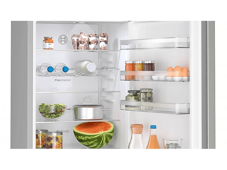 BOSCH KGN397ICT — Frigorífico combi, Altura 203 cm, Inox, No Frost, Capacidad 363 l