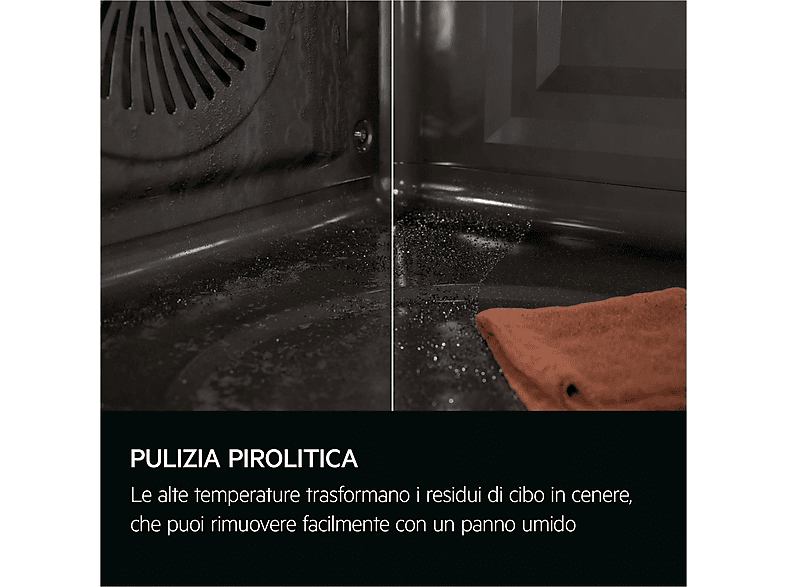 AEG Series 6000 OR6PB51WSB — Horno a vapor, Integrable, Pirolítico, 596 mm, Negro