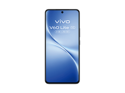 VIVO BUNDLE V60 LITE 6.77P/ 5G/8N/8+256GB/B — Smartphone, Negro, 8 GB RAM, 6500 mAh, Móvil Android