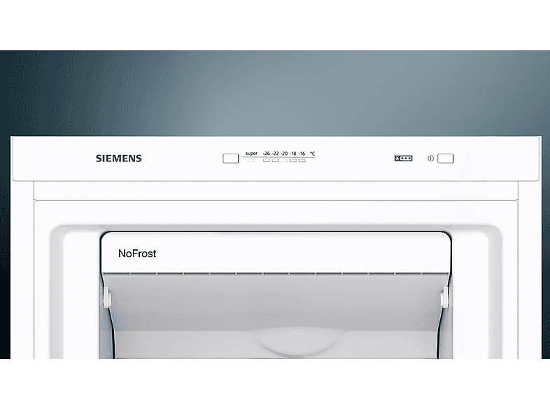 SIEMENS GS29NVWEP — Congelador vertical, 1610 mm, Blanco, 200 l