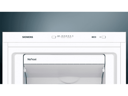 SIEMENS GS29NVWEP — Congelador vertical, 1610 mm, Blanco, 200 l