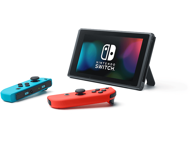 NINTENDO Switch — Consola, 6.2", Joy-Con, Azul y Rojo Neón
