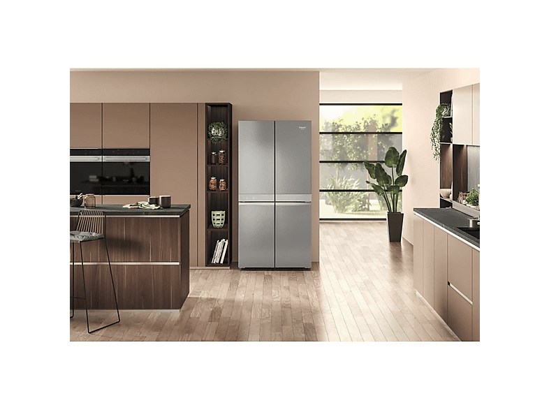 HOTPOINT HAQ9 E2L EF — Frigorífico Multipuerta, Altura 197,6 mm, Grey, No Frost, Dinámico (con ventilador)