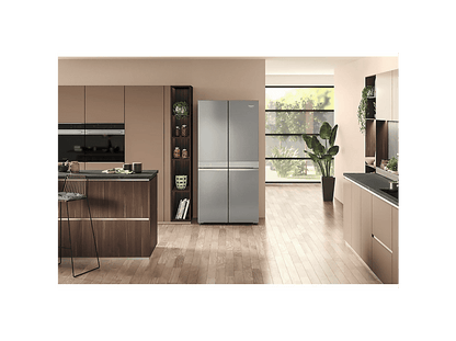 HOTPOINT HAQ9 E2L EF — Frigorífico Multipuerta, Altura 197,6 mm, Grey, No Frost, Dinámico (con ventilador)