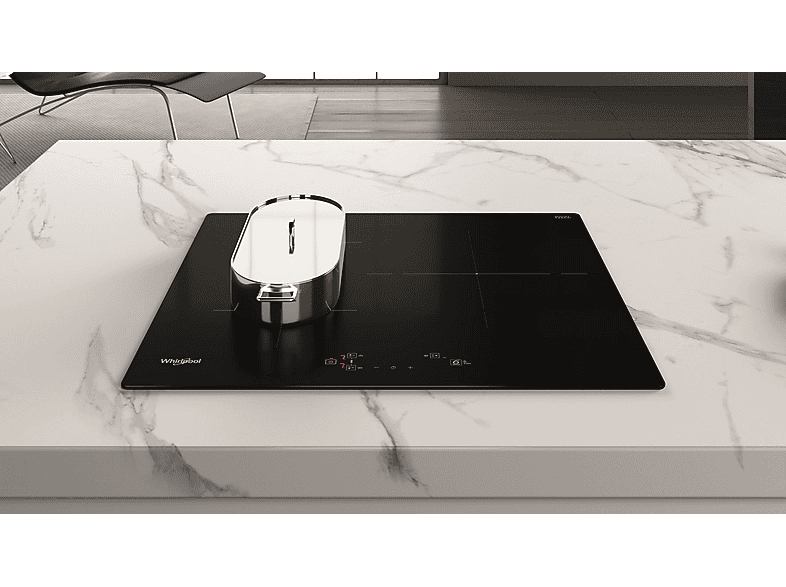 WHIRLPOOL WB Q4860 NE — Placa inducción, Zona grande 30 cm, 59 cm, Negro, 3 zonas