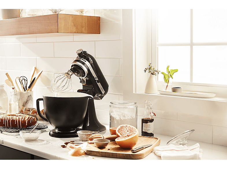 KITCHENAID 5KSM125EOB — Robot amasador, 300W, 4.8L, Negro
