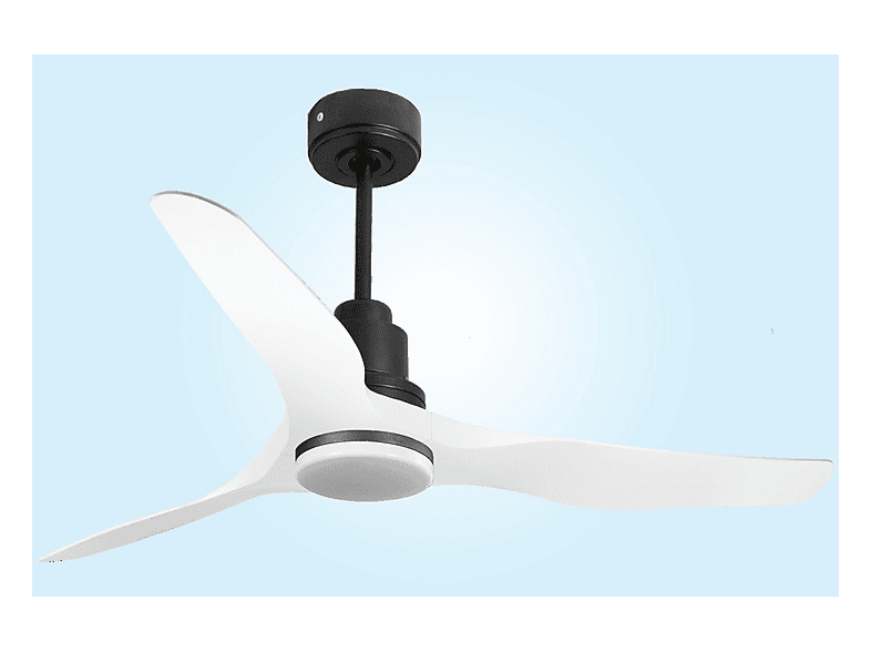 PURLINE ThassosD127C04LED64623 — Ventilador de techo, 18 W, 6 velocidades, Negro