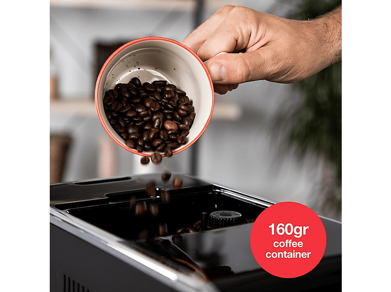 SOLAC LA7617 — Cafetera Espresso, 1470 W, 20 bar, 2 tazas, Plata Oscuro