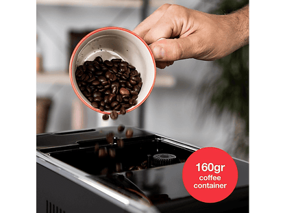SOLAC LA7617 — Cafetera Espresso, 1470 W, 20 bar, 2 tazas, Plata Oscuro