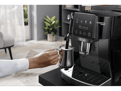 DE LONGHI — Cafetera superautomática, Vaporizador, 1450 W, Negro, De'Longhi Magnifica Start ECAM220.21.BG