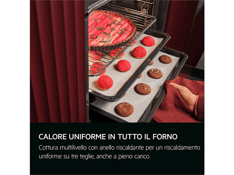 AEG Series 6000 OR6PB51WSB — Horno a vapor, Integrable, Pirolítico, 596 mm, Negro