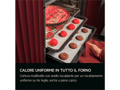 AEG Series 6000 OR6PB51WSB — Horno a vapor, Integrable, Pirolítico, 596 mm, Negro
