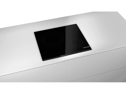 BOSCH PKK631FP8E — Placa vitrocerámica, Negro, 3 zonas, Direct Select, 2 Zonas flexibles de cocción
