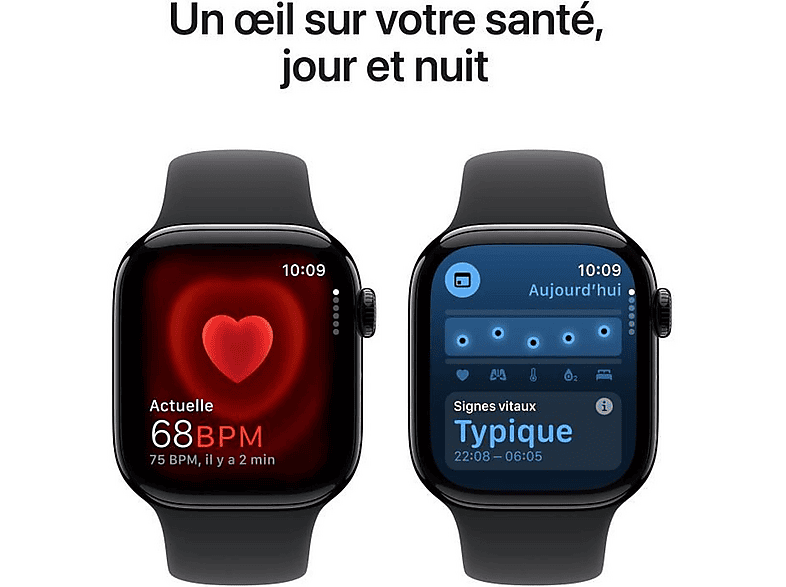 APPLE Watch Series 10 — Smartwatch, Aluminio, Negro, S/M