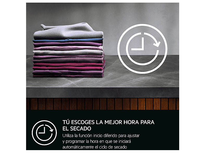 AEG Series 7000 TR719G2PB — Secadora bomba de calor, Eléctrico, 9 kg, Blanco