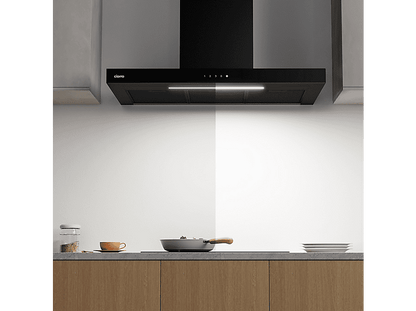 CIARRA CBCB9102 — Campana Decorativa, 4 velocidades, 650 m³/h, 900 mm, Negro