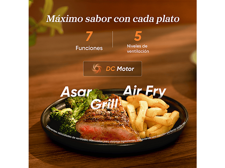 COSORI Turbo Tower Pro Smart™ Chef Edition — Freidora de aire, 2630 W, Negro, Doble Resistencia, 10.8 l