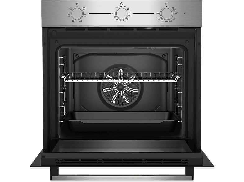 BEKO BBSE12120XD — Pack Horno + Placa, 59 cm, Inox, Horno Multifunción, 72 l
