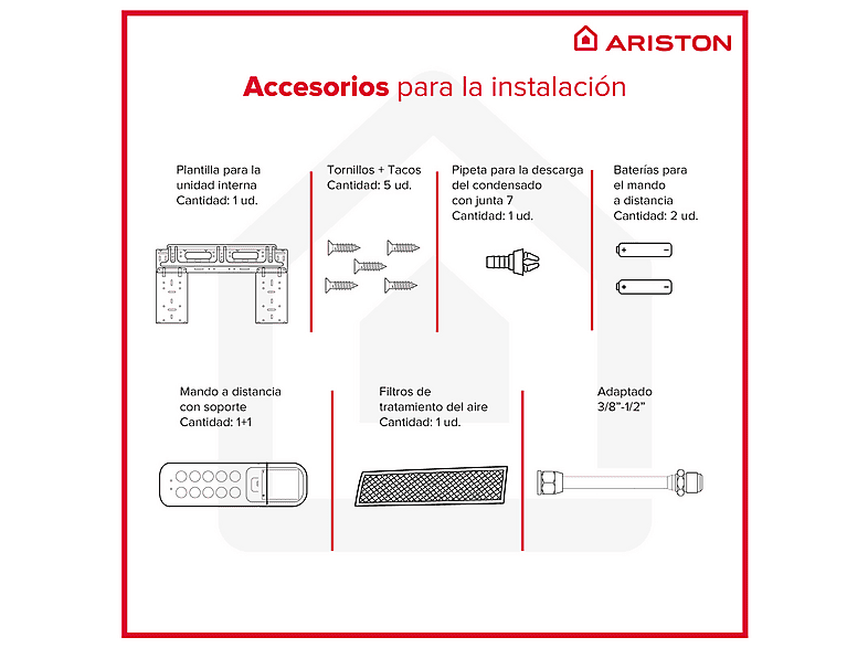 ARISTON ALYS MUDO25 ++ — Split 1x1, Autolimpieza, White, Frío/Calor, WiFi