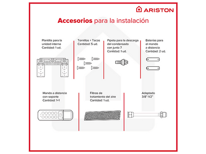 ARISTON ALYS MUDO25 ++ — Split 1x1, Autolimpieza, White, Frío/Calor, WiFi