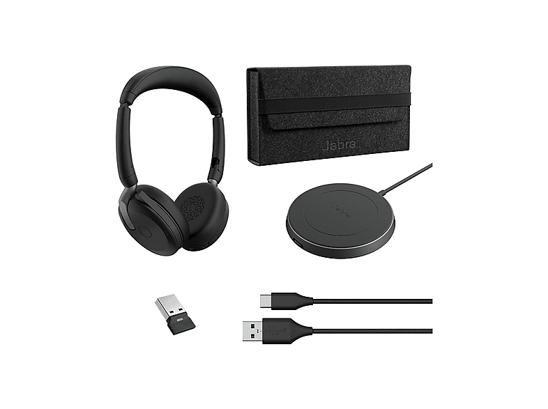 JABRA — Auriculares de oficina, Circumaurales, Bluetooth, Negro, Evolve2 65 Flex JABRA