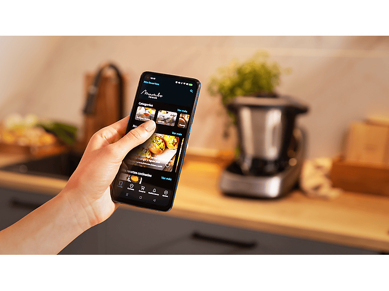 CECOTEC Mambo 11090 Habana — Robot de cocina, 1600W, Negro, 3.3 l, 37 funciones