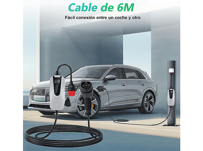 SMORGR 11kW 6m [6-16A — Cargador vehículo eléctrico, Black, 3-Fases]