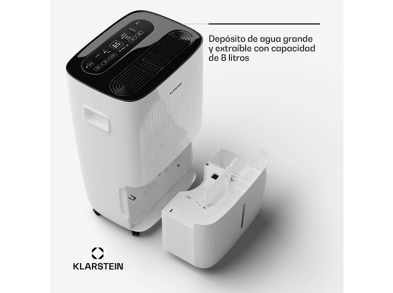 KLARSTEIN DryFy Connect — Deshumidificador, 65 m², Blanco, 8 l