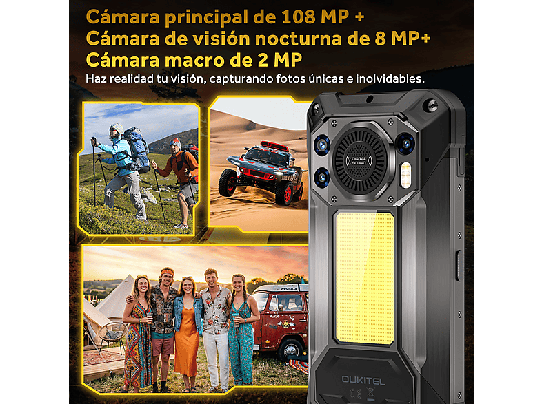 OUKITEL WP61PLUS — Smartphone, 512 GB, 12 GB RAM, 20000 mAh, negro
