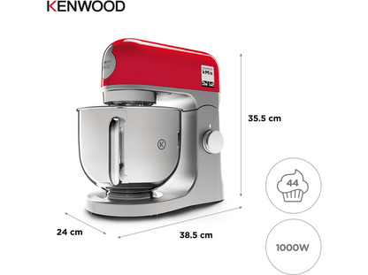 KENWOOD- — Robot de cocina, 1000 W Bol de 5 l, Rojo, Kenwood kMix KMX750RD, Amasadora de repostería