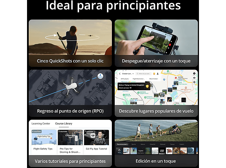 DJI Mini 4K — Dron, Gris, 12 megapixel, 31 min Autonomía, Ideal para Principiantes
