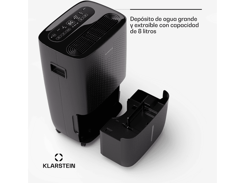 KLARSTEIN DryFy Connect — Deshumidificador, 65 m², Negro, 8 l