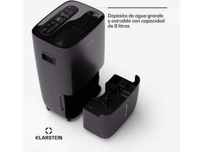 KLARSTEIN DryFy Connect — Deshumidificador, 65 m², Negro, 8 l