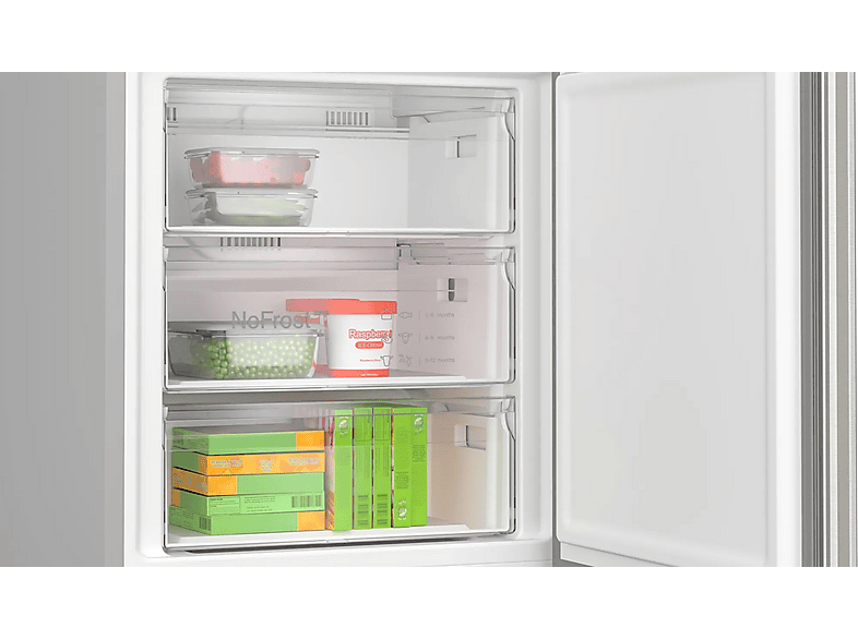 BOSCH Serie 4 KGN492IDF — Frigorífico combi, Altura 2030 mm, No Frost, Capacidad 440 l, Acero inoxidable