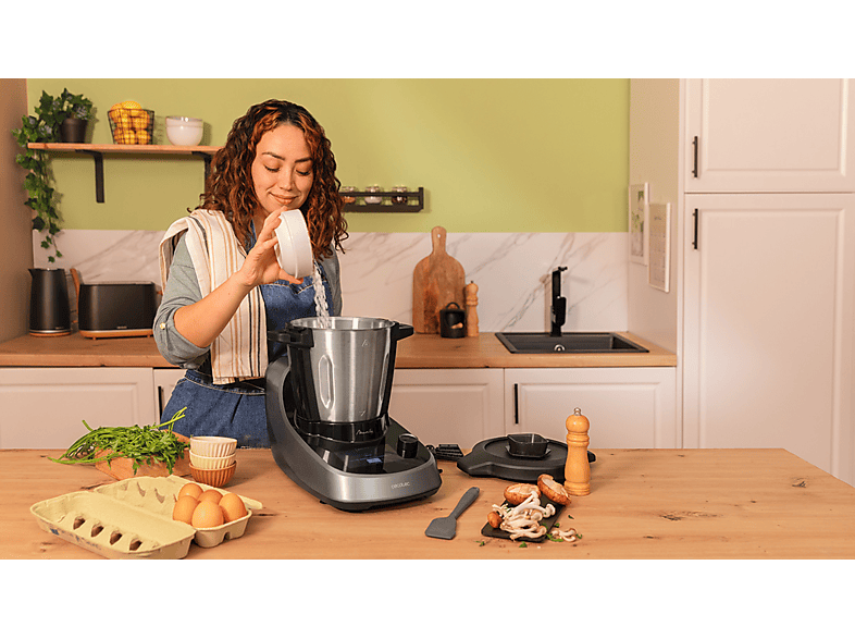 CECOTEC Mambo Touch con Jarra Habana — Robot de cocina, 1600W, Negro, 3.3 l, 37 Funciones