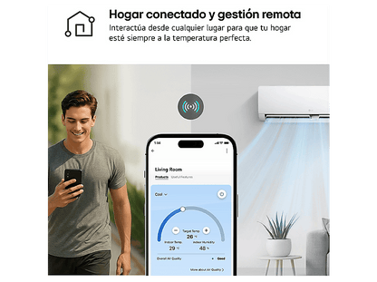 LG WIFIECO12.SET — Aire acondicionado Split 1 x 1, Blanco, 2967 fg/h, ThinQ