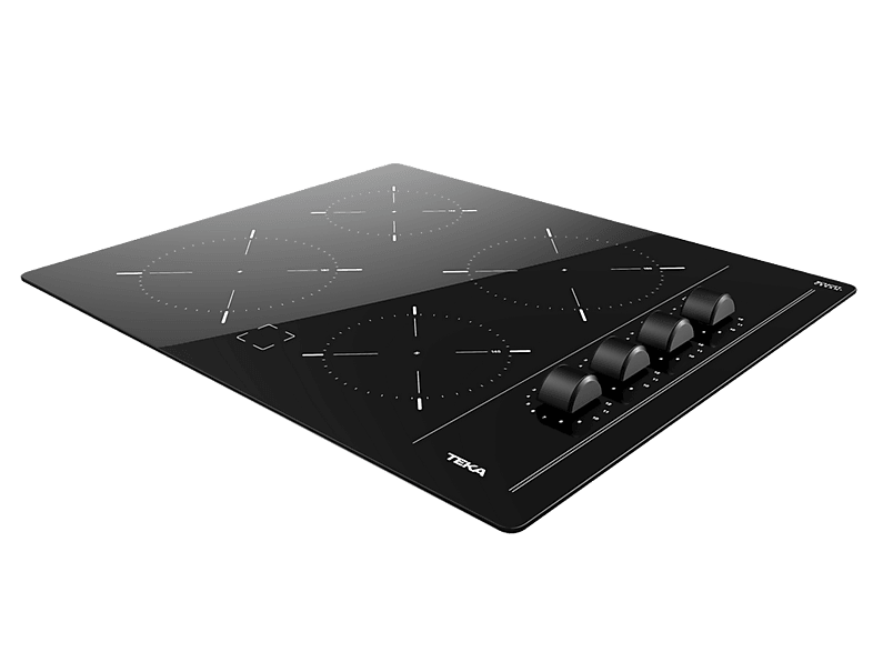 TEKA TBC 64000 XFL — Placa vitrocerámica, Zona grande 18 cm, 60 cm, Negro, 4 zonas