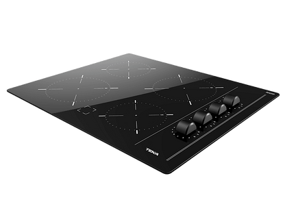 TEKA TBC 64000 XFL — Placa vitrocerámica, Zona grande 18 cm, 60 cm, Negro, 4 zonas