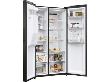 HAIER 34005237 — Frigorífico americano, Altura 1775 mm, Negro, No Frost, Dinámico (con ventilador)