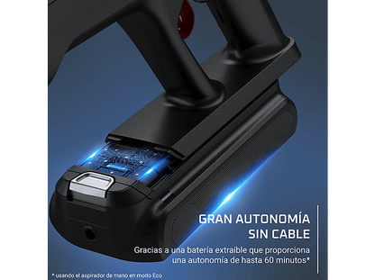 ROWENTA RH9A73 X - Force Flex 13.60 Animal Care — Aspirador escoba, 380 W, 0.65 L, Multisuperficie, Rojo
