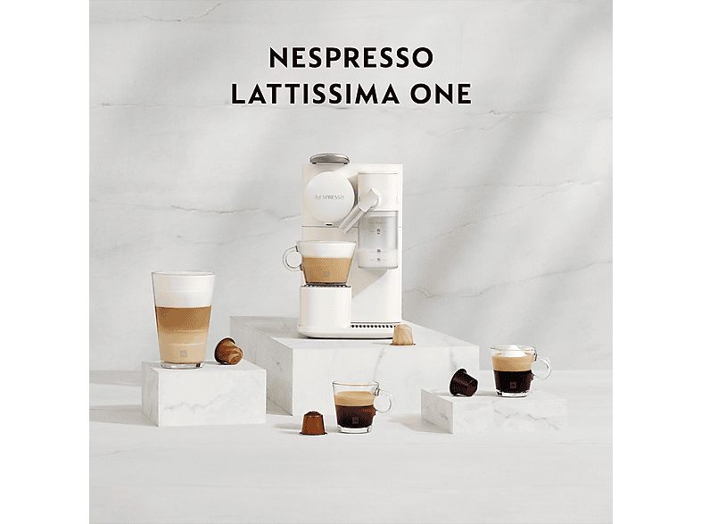 DELONGHI EN510.W LATTISSIMA ONE NEW OR — Cafetera de cápsulas, 1450 W, Blanco, 19 bar, 165 ml