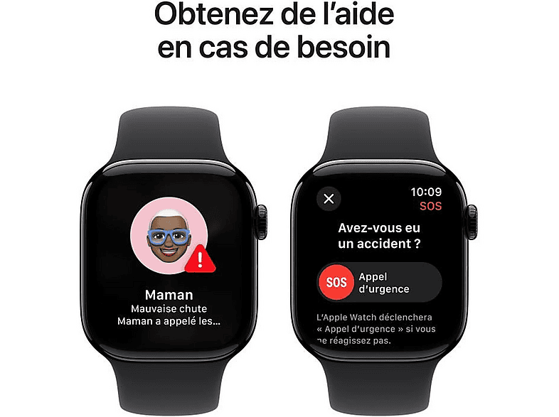 APPLE Watch Series 10 — Smartwatch, Aluminio, Negro, S/M