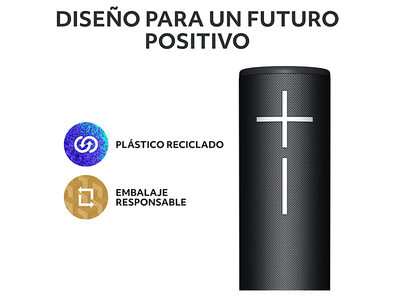 ULTIMATE EARS MEGABOOM 4 BLACK — Altavoz inalámbrico, 0 W, Bluetooth, Negro, 20 horas