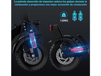 HITWAY H9 — Patinete eléctrico, Pot. máx. 150 W, Carga máx. 50 kg, 2600 mAh, Rojo